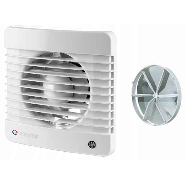 Koupelnový Axiální Ventilátor Vents FI125 Standard Výkonný 185 m3/h s ventilem