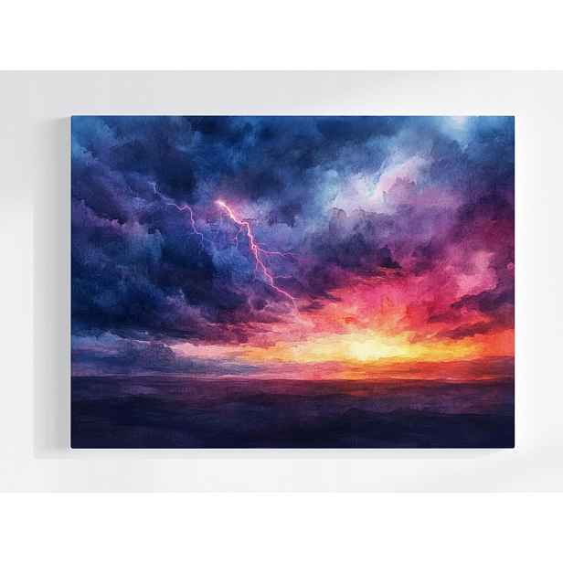 Plakát Nebe Bouře Blesk Mraky Počasí 100x75