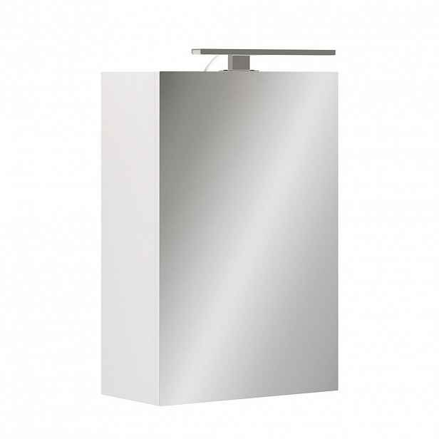 Vicco KOUPELNOVÁ SKŘÍŇKA SE ZRCADLEM Lavio Bílá 40 x 60 cm s osvětlením LED