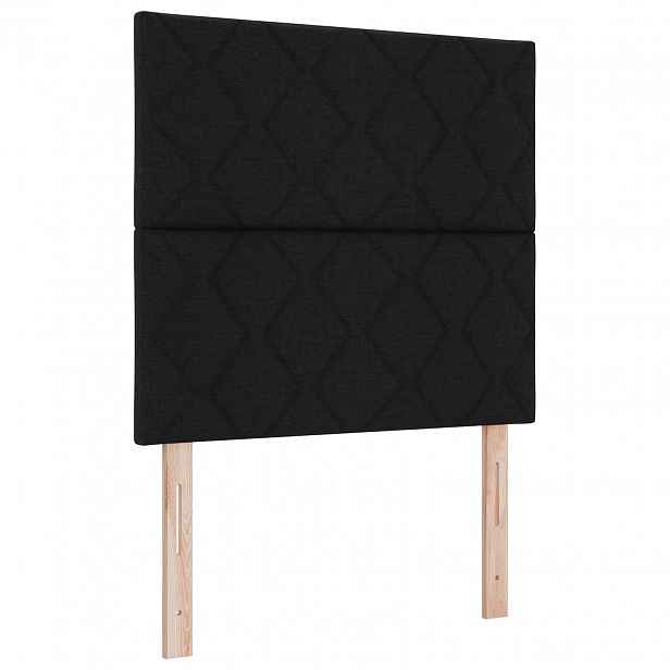 vidaXL LED hlavová deska Černý 90 cm textil