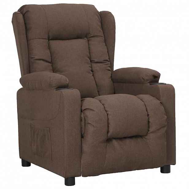 vidaXL Polohovací křeslo taupe textil