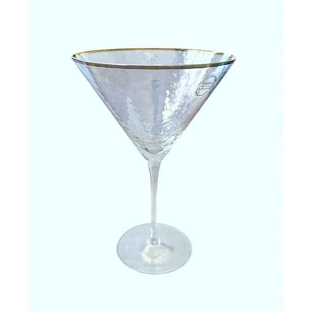 Butlers SMERALDA Sklenice na martini se zlatým okrajem 280 ml