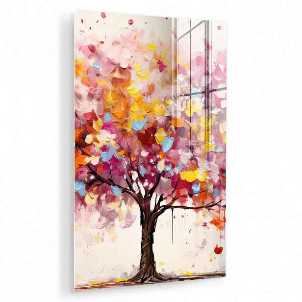 MuchoWow OBRAZ NA AKRYLOVÉM SKLE Akvarel - Strom - Umění - Abstraktní 60x90 cm