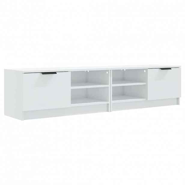 vidaXL TV skříňky 2 ks lesklé bílé 80 x 35 x 36,5 cm kompozitní dřevo