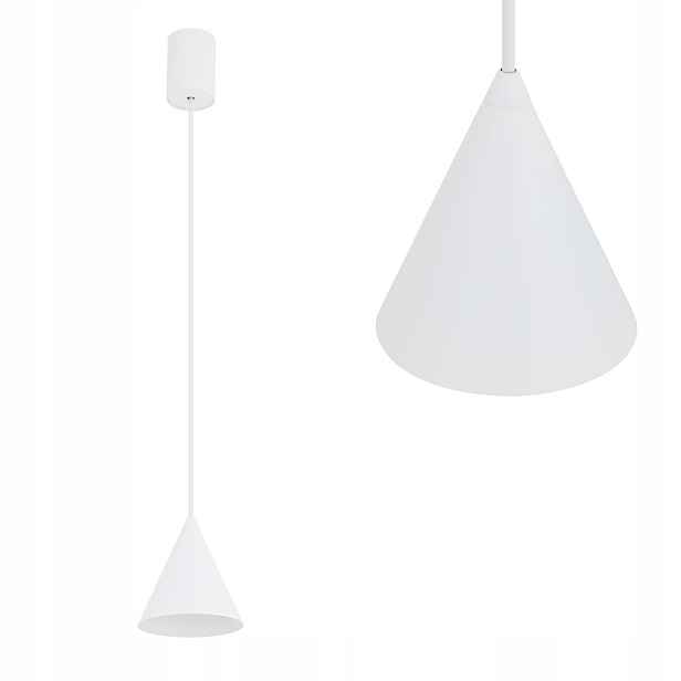 Závěsná lampa Zenith Xs bílá kónická lampa nad stůl 1xGU10 Nowodvorski