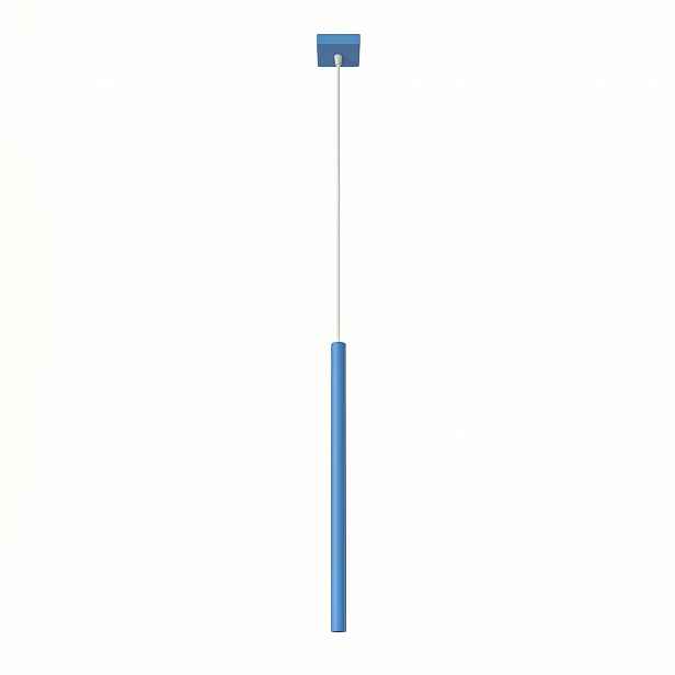 Závěsná lampa Zwis dlouhá stropní trubka Svítidlo Pastelo 1 modrá G9 Sollux
