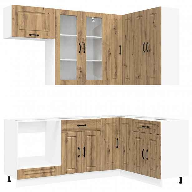 vidaXL Kuchyňská jednotka KALMAR 8 ks Dub artisan Kompozitní dřevo