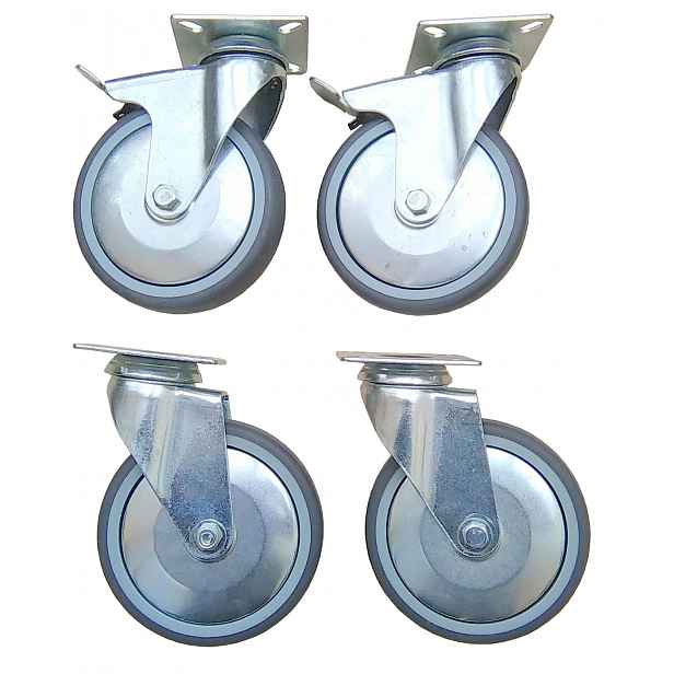 Sada 2 ks a 2 ks Kolečko 125 mm. Kola 4ks
