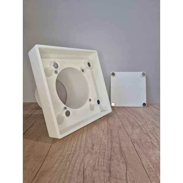 Skrytá Ventilační Mřížka 100 mm Čtvercová bílá
