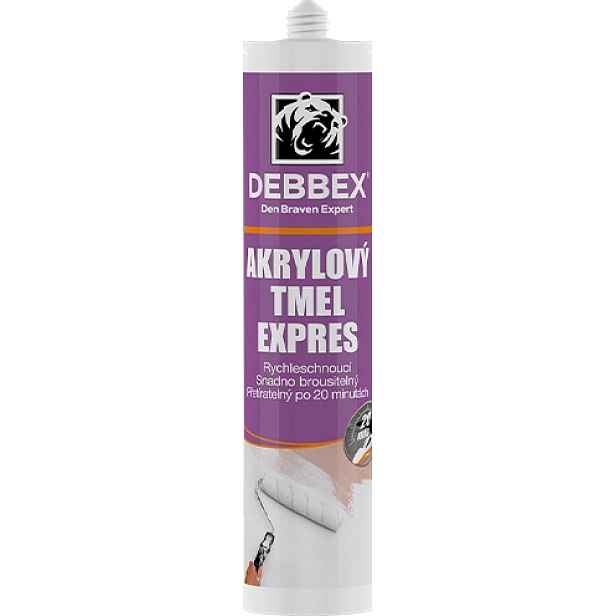 Tmel akrylový Den Braven EXPRES bílý 280 ml
