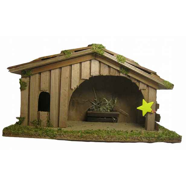 Vánoční Betlém *stajenka* 44x20x22 cm pro postavy o výšce 11-12 cm