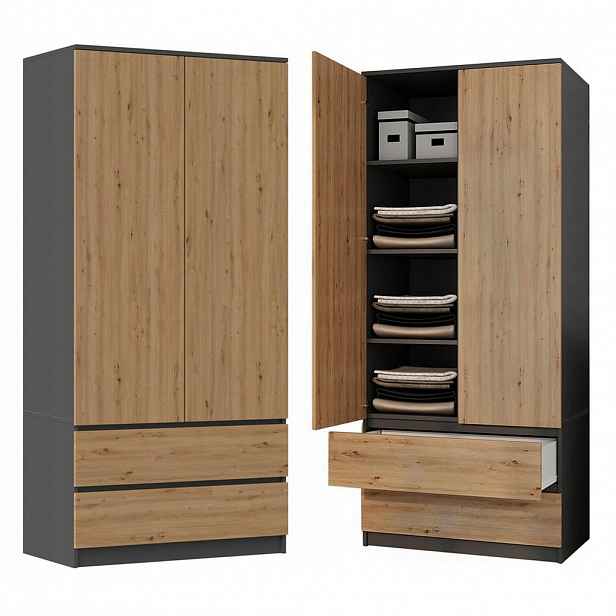 RAUMHIRSCH FURNITURE SKŘÍŇ Anthracit, Artisan 90/180/50