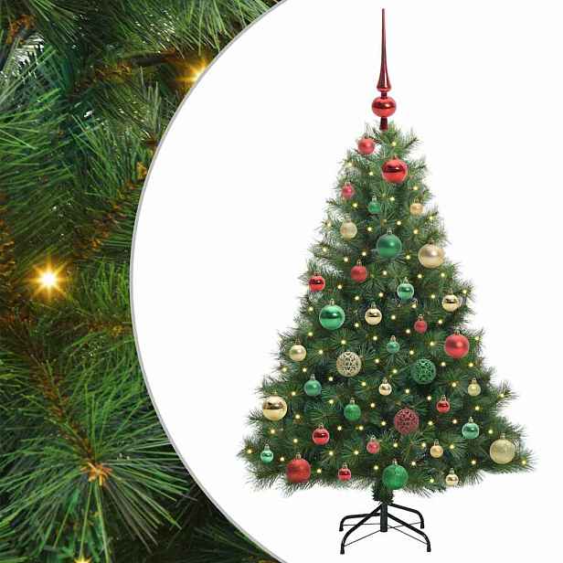 vidaXL Umělý vánoční stromeček s stojanem Zelená 120 cm PE a PVC