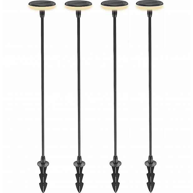 4x Solární Lampa Led Zahradní Zapichovací Lampa Sloupek Ufo Lucerna Špikulec