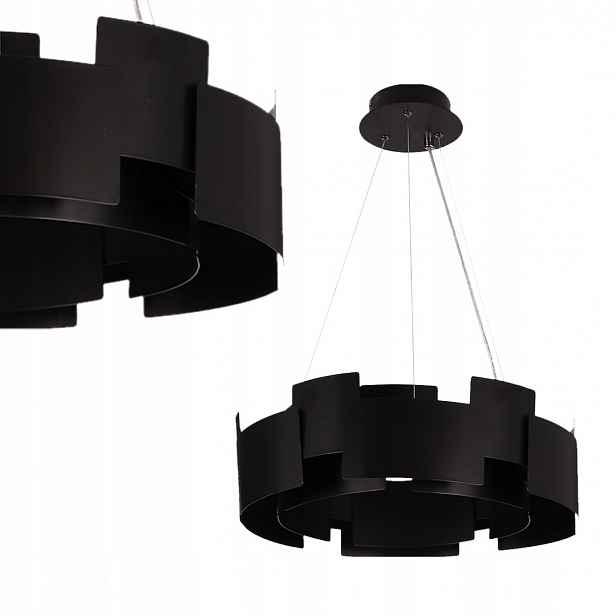 Eko-Light závěsná lampa Torino černá 24W Led 480lm 3000K Průměr 46cm ML6