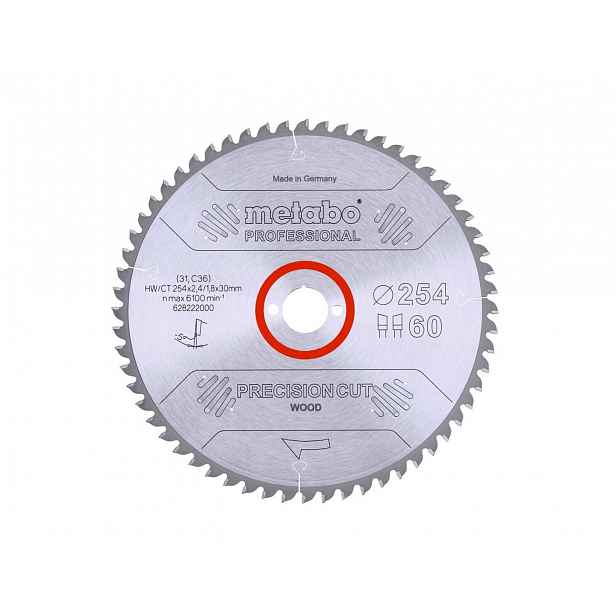 Metabo - Pilový kotouč do dřeva, 254x30 mm, 60 zubů 628222000