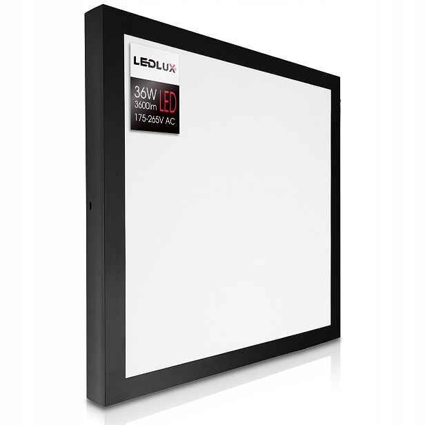 nástěnný Led panel 36W Nw černý čtverec stropní svítidlo Stropní Svítidlo 40x40cm