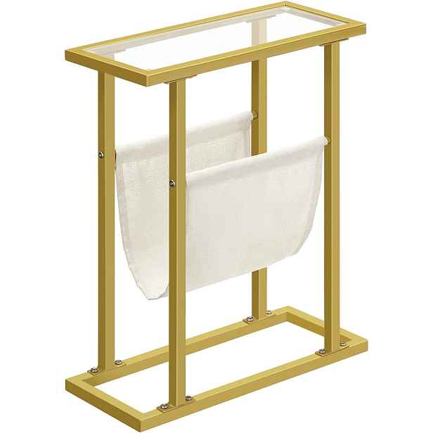 Odkládací stolek Vasagle Fido 40 cm zlatý/čirý