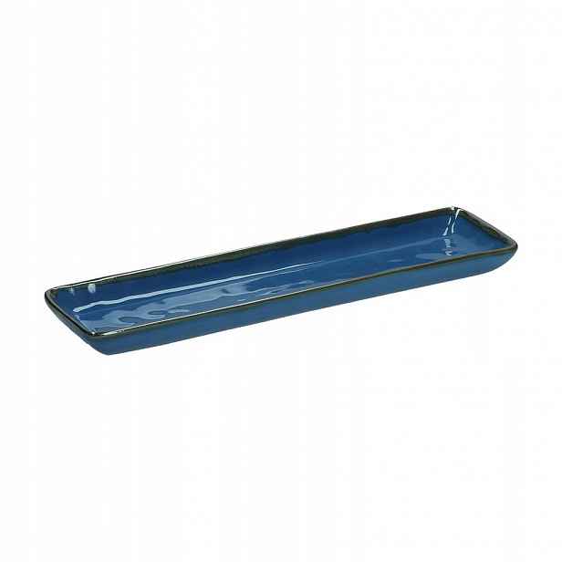 Sada 4 obdélníkových podnosů 32 x 8 cm Concerto Blu Avio Rose&Tulipani