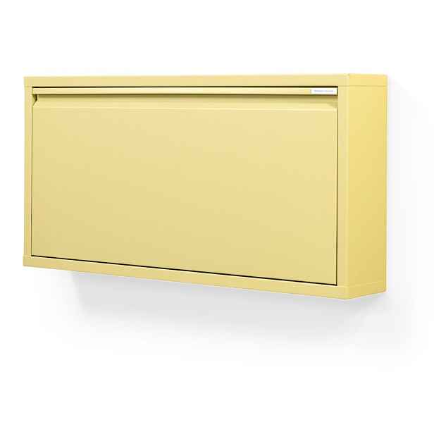 Světle žlutý ocelový výklopný/závěsný botník 75x37,5x12,5 cm Billy – Spinder Design