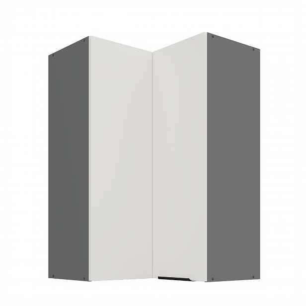 Horní rohová skříňka Aria ANT 60x60 GN-90 2F (90°) Barva korpusu: Antracit, Barva dvířek: WH - Crystal white AFM