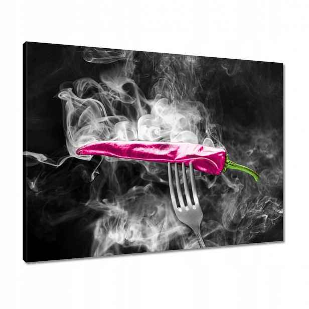 Obrazy 80x60 Růžová paprika v kouři