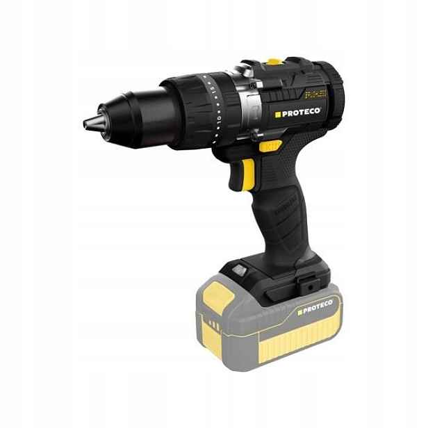 Proteco aku vrtačka s příklepem 20V, 60Nm, 0-500/2000 ot./min, bez baterie