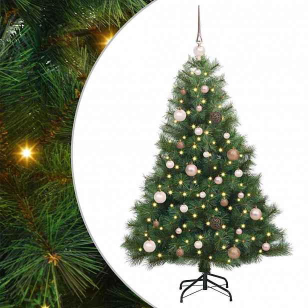 vidaXL Umělý vánoční stromeček s stojanem Zelená 150 cm PE a PVC