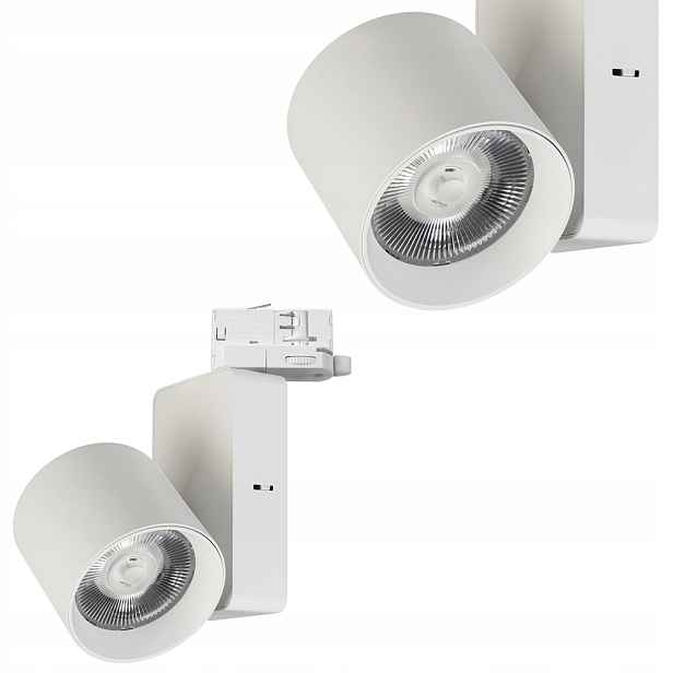Bílý reflektor na 3-fázový kolejnicový kabel Ojo 35W Led ML1108 Milagro