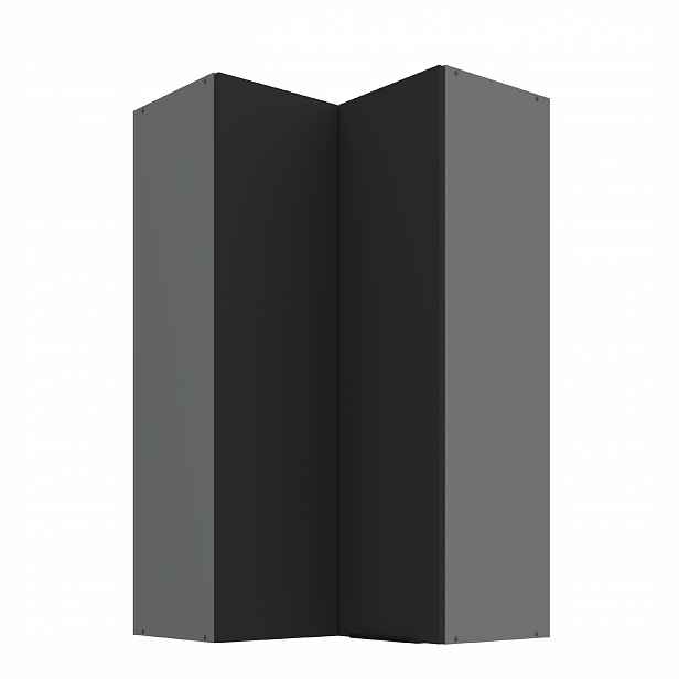 Horní rohová skříňka Aria ANT 60x60 GN-108 2F (90°) Barva korpusu: Antracit, Barva dvířek: BL - Black AFM