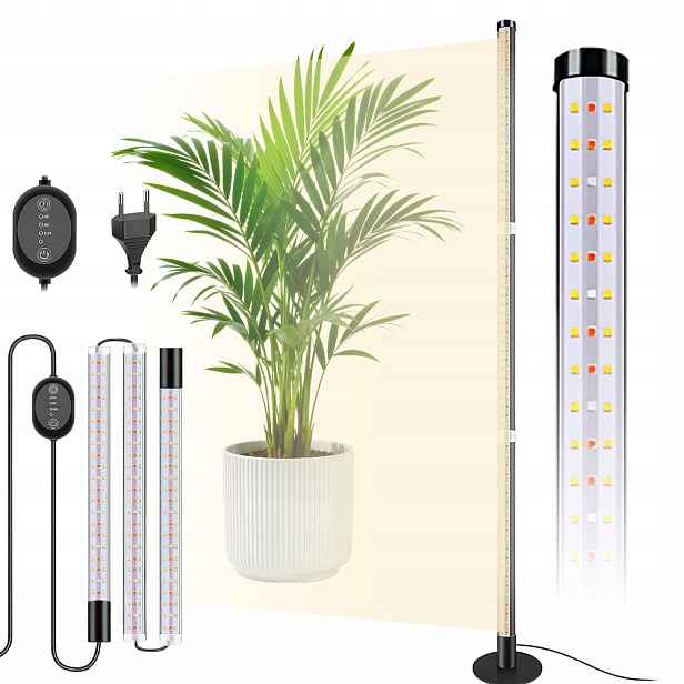 Led Lampa Pro Růst Pěstování Osvětlení Rostlin S Plným Spektrem Časovače 20W