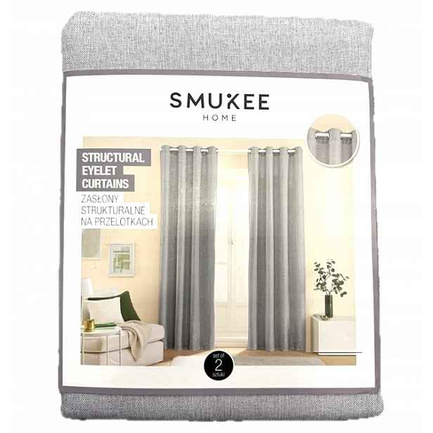 Strukturované záclony na průchodkách Smukee 2 kusy 135 x 250 cm