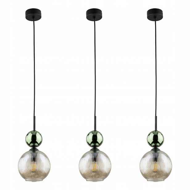 Tk Lighting Sada 3x závěsných lustrů Stropní Svítidlo Sophia Černá E14