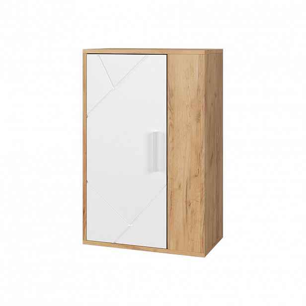 Vicco NÁSTĚNNÁ SKŘÍŇKA Berno Zlatá síla dub/bílá 50.1 x 78.4 cm se 2 přihrádkami
