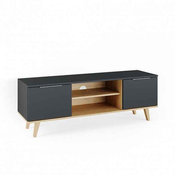 Vicco NÍZKÝ NÁBYTEK POD TELEVIZI Nautica Antracit 138 x 49 cm