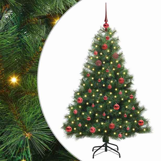 vidaXL Umělý vánoční stromeček s stojanem Zelená 150 cm PE a PVC