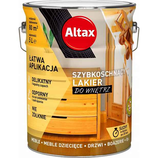 Altax Rychleschnoucí Vnitřní Lak Na Dřevo 5 L Polomatný