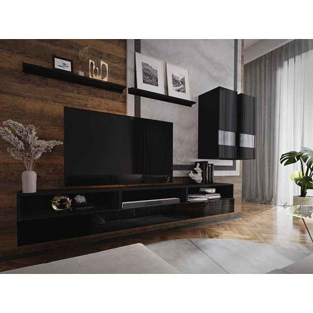 Elegantní obývací stěna BRADT 24 - černá