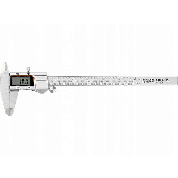 Elektronické posuvné měřítko Yato 200 mm YT-72031 Podsvícený Displej