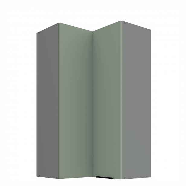 Horní rohová skříňka Aria ANT 60x60 GN-108 2F (90°) Barva korpusu: Antracit, Barva dvířek: SA - Aquamarine AFM