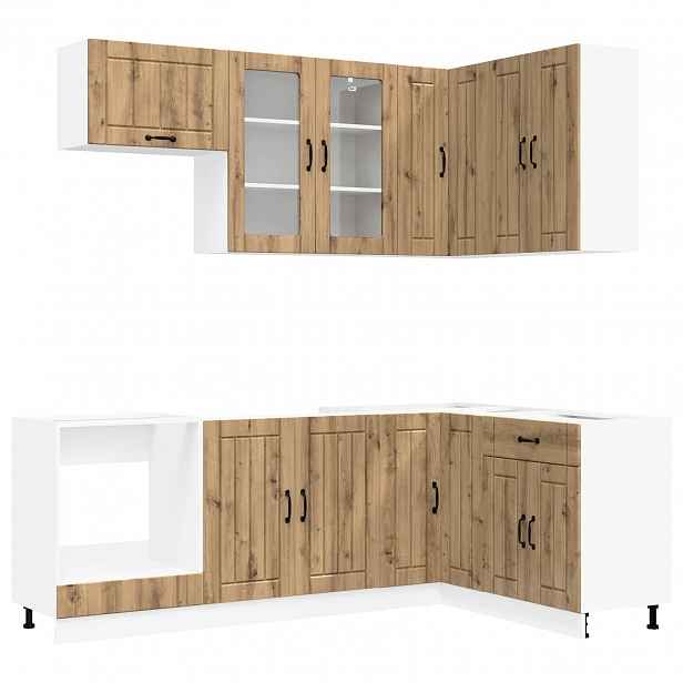 vidaXL Kuchyňská jednotka LUCCA 8 ks Dub artisan Kompozitní dřevo