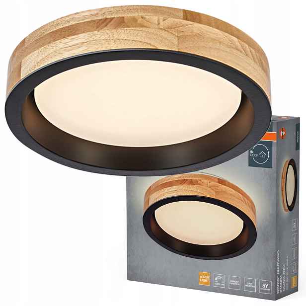 Stropní Svítidlo Led Stropní Svítidlo Nástěnné svítidlo Panel 16W 1000lm 3000K Dřevěné