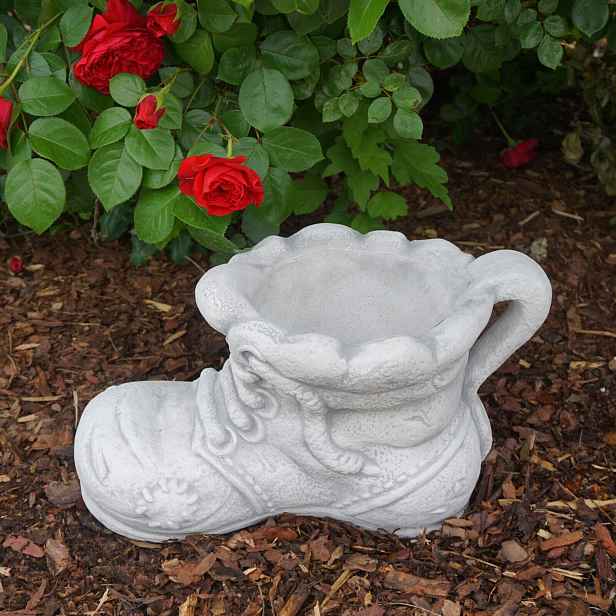 Betonová figurka Bota Květináč zahradní ozdoba do zahrady Květináč
