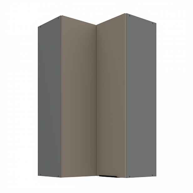Horní rohová skříňka Aria ANT 60x60 GN-108 2F (90°) Barva korpusu: Antracit, Barva dvířek: TA - Sandgrau AFM