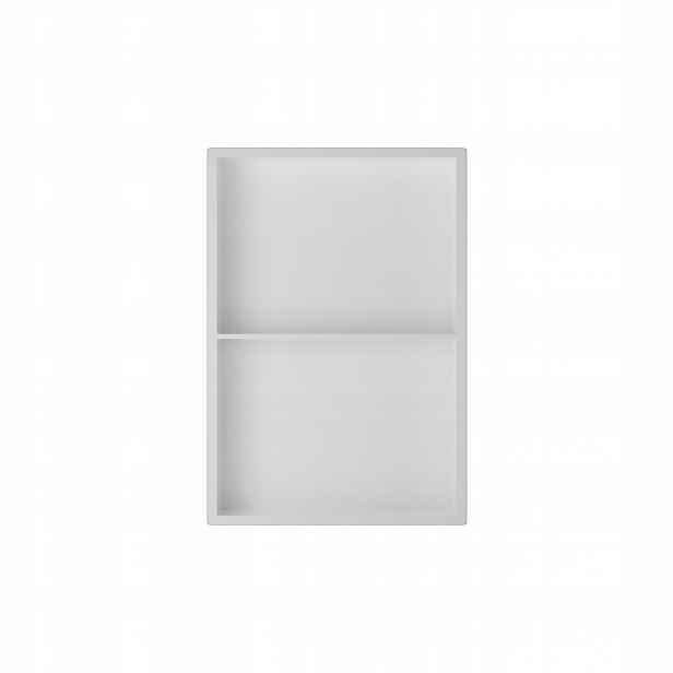 Koupelnová Polička Q-box 2 Podomítková Bílá 45x30x10 cm Aquauno