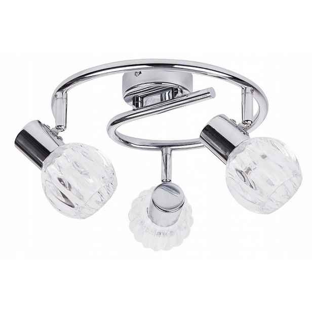 Lampa spotová chromová Lauren s průhledným stínítkem Rabalux