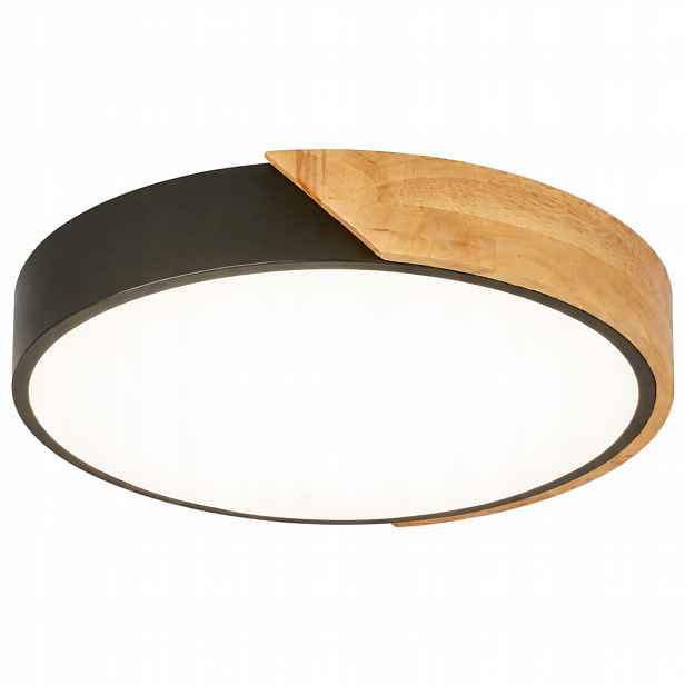 Stropní Svítidlo 50 cm 32 W Dřevo Stropní Svítidlo Černá Kulatá Ložnice Kuchyně