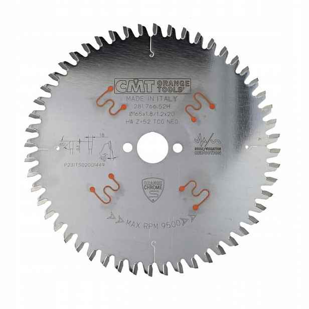 Cmt Pila na laminát Mdf 165x20x52Z Chromovaná