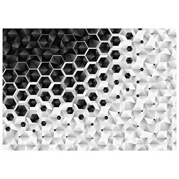Fototapeta Geometrie Krychle Trojúhelníky abstrakce šedý vinyl 368x254 lepidlo