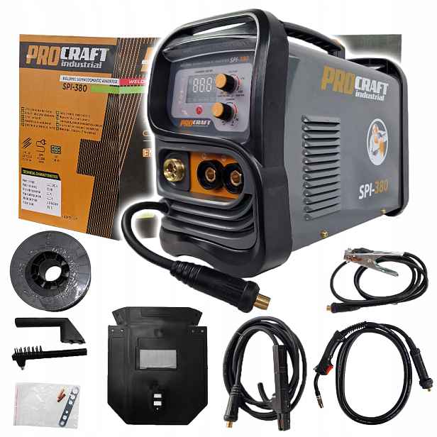 Svařovací poloautomatický invertor (CO2)MIG/MAG,MMA ProcraftSPI-380(20-180A